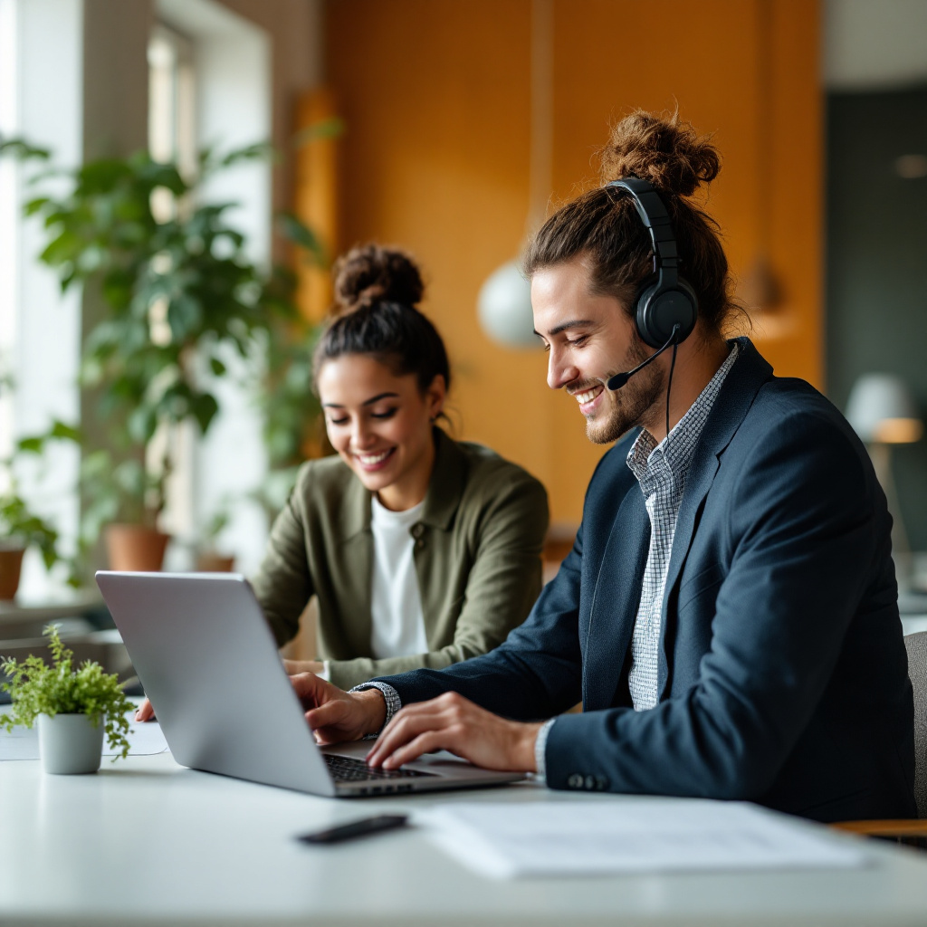 team collaborating office