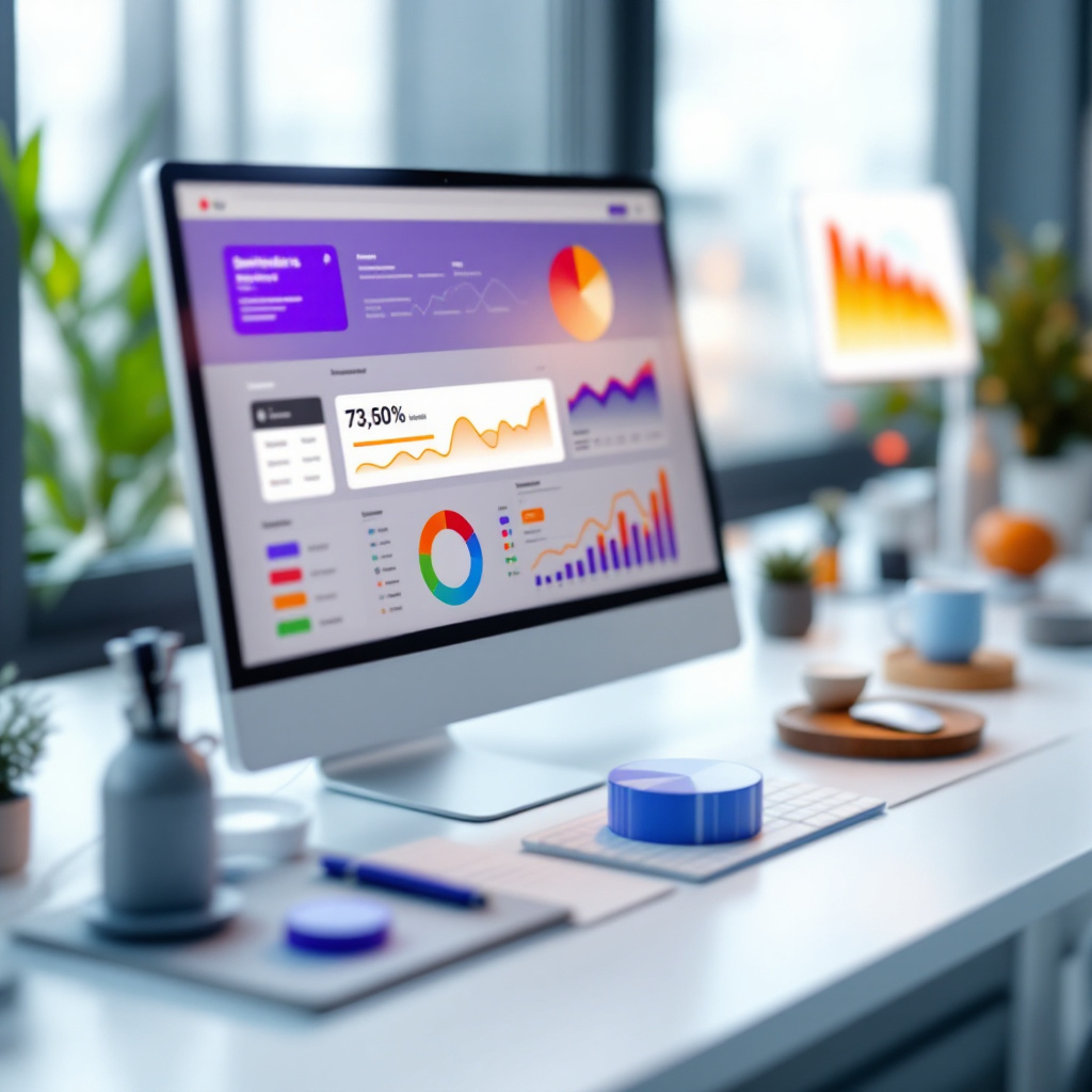 sentiment analysis concepts, modern technology workspace, digital interface, clean tech aesthetic, informative visualization, detailed illustration, informative visual, clean professional design