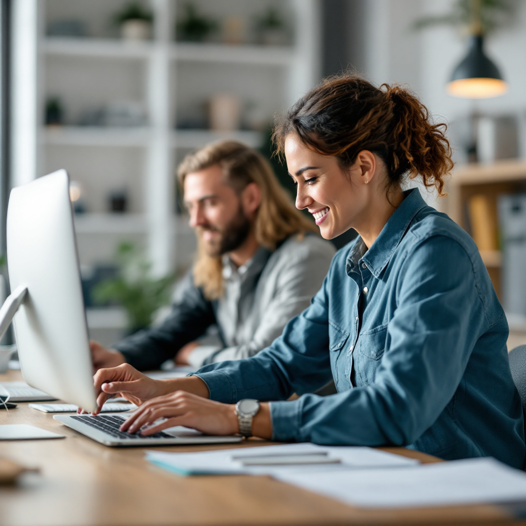 team collaborating office