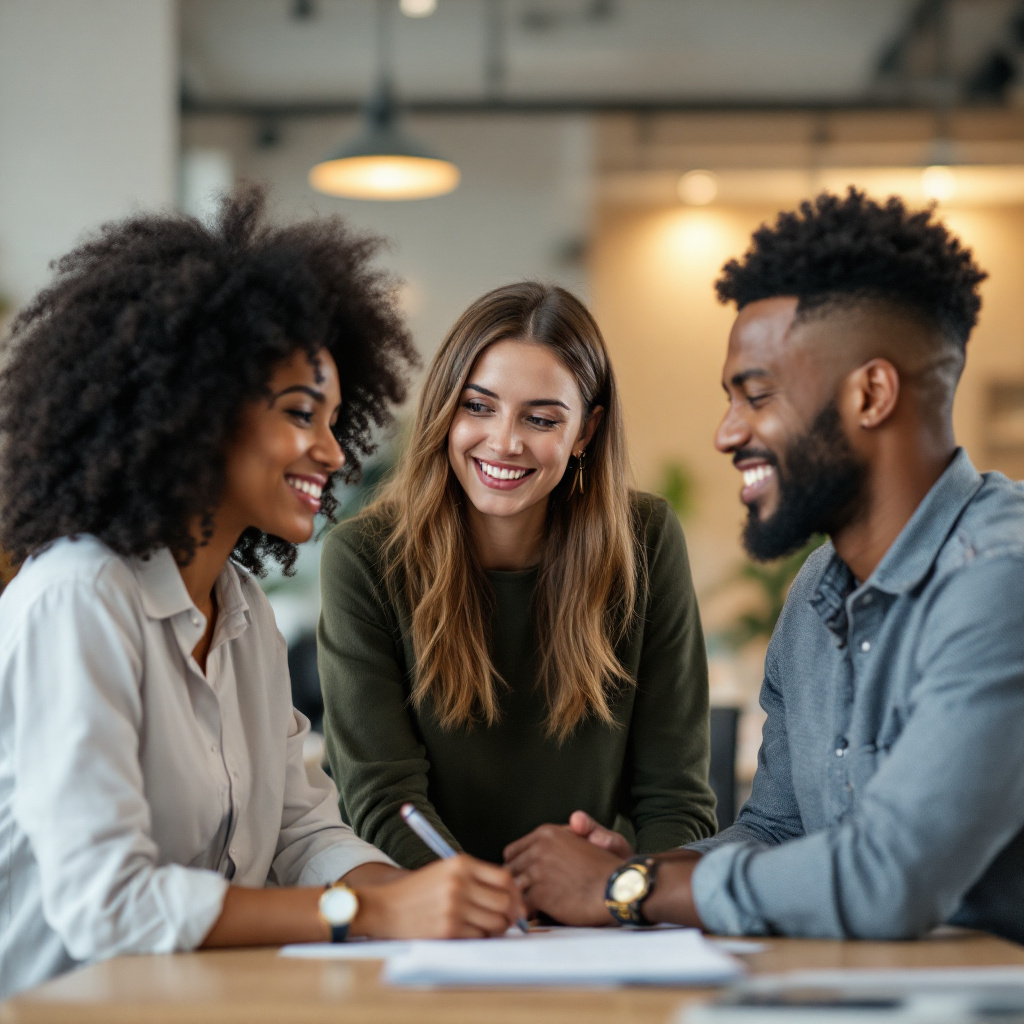 team collaborating office