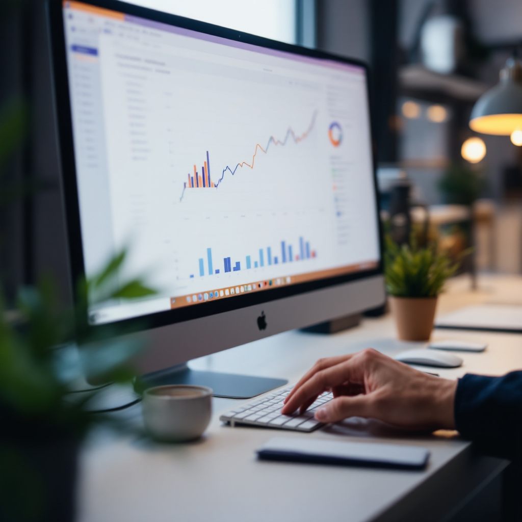 free for seo concepts, modern technology workspace, digital interface, clean tech aesthetic, informative visualization, detailed illustration, informative visual, clean professional design